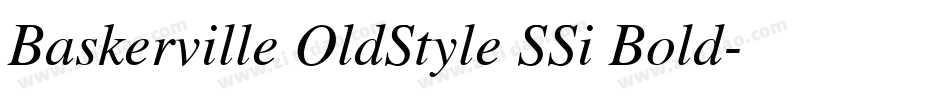 Baskerville OldStyle SSi Bold字体转换